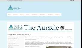 
							         The Auracle – Vol. 25, June 2018 | Aurora College								  
							    