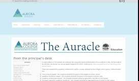 
							         The Auracle – Vol.30, December 2018 | Aurora College								  
							    