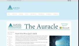 
							         The Auracle – Volume 10, July 2016 | Aurora College								  
							    