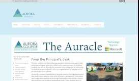 
							         The Auracle – Volume 14, December 2016 | Aurora College								  
							    