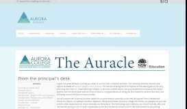 
							         The Auracle – Volume 32, April 2019 | Aurora College								  
							    