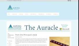 
							         The Auracle – Volume 7, February 2016 | Aurora College								  
							    