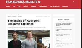 
							         The 'Avengers: Endgame' Ending Explained - Film School Rejects								  
							    