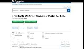 
							         THE BAR DIRECT ACCESS PORTAL LTD - Filing history (free ...								  
							    