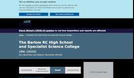 
							         The Barlow RC High School and Specialist Science College - Ofsted								  
							    