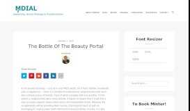 
							         The Battle Of The Beauty Portal | | Minter Dial								  
							    