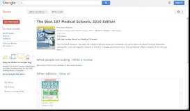 
							         The Best 167 Medical Schools, 2016 Edition								  
							    