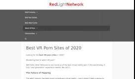 
							         The Best Damn Virtual Reality Porn in 2019 | Red Light Network								  
							    