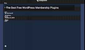 
							         The Best Free WordPress Membership Plugins - SitePoint								  
							    