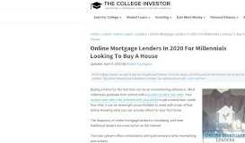 
							         The Best Online Mortgage Lenders In 2019 For Millennials								  
							    