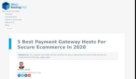 
							         The Best Payment Gateway Hosting: Who's The Best For Your Site ...								  
							    