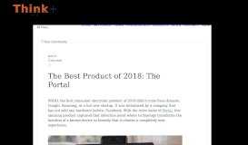 
							         The Best Product of 2018: The Portal								  
							    