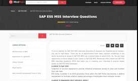 
							         The Best SAP ESS MSS Interview Questions [UPDATED] 2019								  
							    