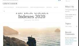 
							         The Best Usenet Indexes 2019 (Updated February) - GreyCoder								  
							    