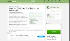 
							         The Best Way to Find the End Portal in Minecraft - wikiHow								  
							    