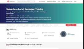 
							         The Best WebSphere Portal Developer Training - 100% Practical ...								  
							    