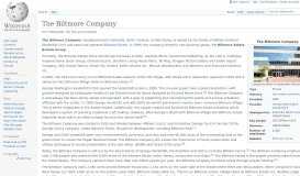 
							         The Biltmore Company - Wikipedia								  
							    