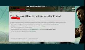
							         The Bourne Directory:Community Portal | The Bourne Directory ...								  
							    
