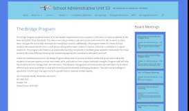 
							         The Bridge Program | School Administrative Unit 53 - SAU #53								  
							    
