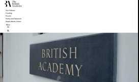 
							         The British Academy | Championing the humanities & social sciences ...								  
							    