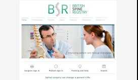 
							         The British Spine Registry: Home								  
							    