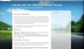
							         THE-BUX.NET PTC SITE MAKE MONEY ONLINE								  
							    