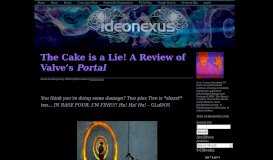 
							         The Cake is a Lie! A Review of Valve's 