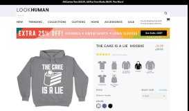 
							         The Cake Is A Lie Hoodie | LookHUMAN								  
							    
