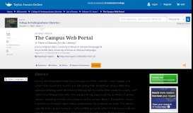 
							         The Campus Web Portal								  
							    
