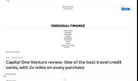 
							         The Capital One Venture card comes with valuable travel benefits								  
							    