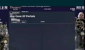 
							         The Cave Of Portals | Divinity Wiki | FANDOM powered by Wikia								  
							    