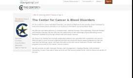 
							         The Center for Cancer & Blood Disorders - Navigating Care								  
							    