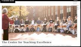 
							         The Center for Teaching Excellence at Providence College								  
							    