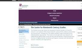 
							         The Centre for Nineteenth Century Studies - Durham University								  
							    