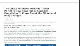 
							         The Chase Ultimate Rewards Travel Portal Is Now Powered by Expedia								  
							    