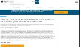 
							         The CHRS Data Portal, an easily accessible public repository for ...								  
							    