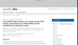 
							         The CHRS Data Portal, an easily accessible public repository ... - Nature								  
							    