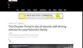 
							         The Chrysler Portal is the all-electric self-driving minivan for your ...								  
							    