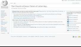 
							         The Church of Jesus Christ of Latter-day Saints - Wikipedia								  
							    