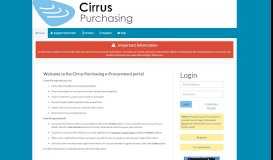 
							         the Cirrus Purchasing e-Procurement portal								  
							    