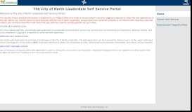
							         The City of North Lauderdale Self Service Portal								  
							    