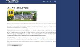 
							         The College of New Jersey - TCNJ On-Campus Visits								  
							    