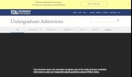 
							         The College of New Jersey | Undergraduate Admissions - TCNJ								  
							    