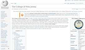 
							         The College of New Jersey - Wikipedia								  
							    
