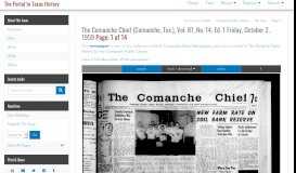 
							         The Comanche Chief (Comanche, Tex.) - The Portal to Texas History								  
							    