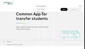 
							         The Common App for transfer | The Common Application								  
							    