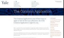 
							         The Common Application | Yale College Undergraduate Admissions								  
							    