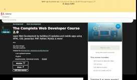 
							         The Complete Web Developer Course 2.0 | Udemy								  
							    