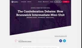 
							         The Confederation Debates: New Brunswick Intermediate Mini-Unit ...								  
							    