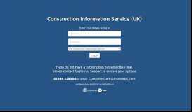 
							         The Construction Information Service (CIS) - Login								  
							    